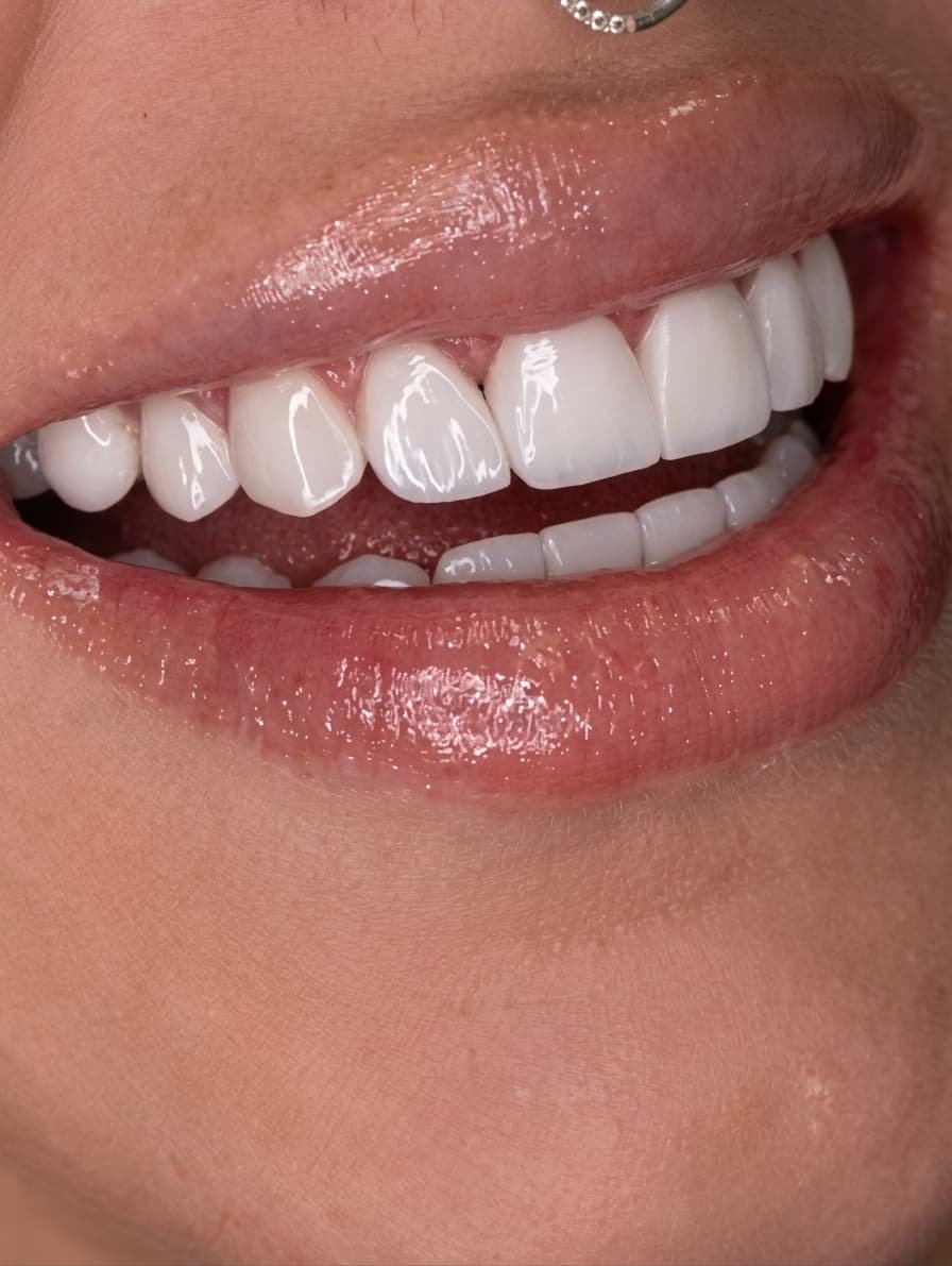 Sorriso com lentes — paciente do Instituto Araújo